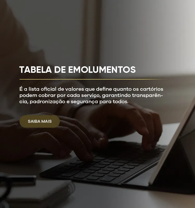 Tabelas e Emolumentos